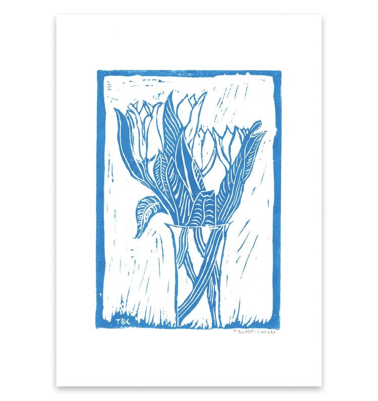 Dutch Tulips | Green | Blue