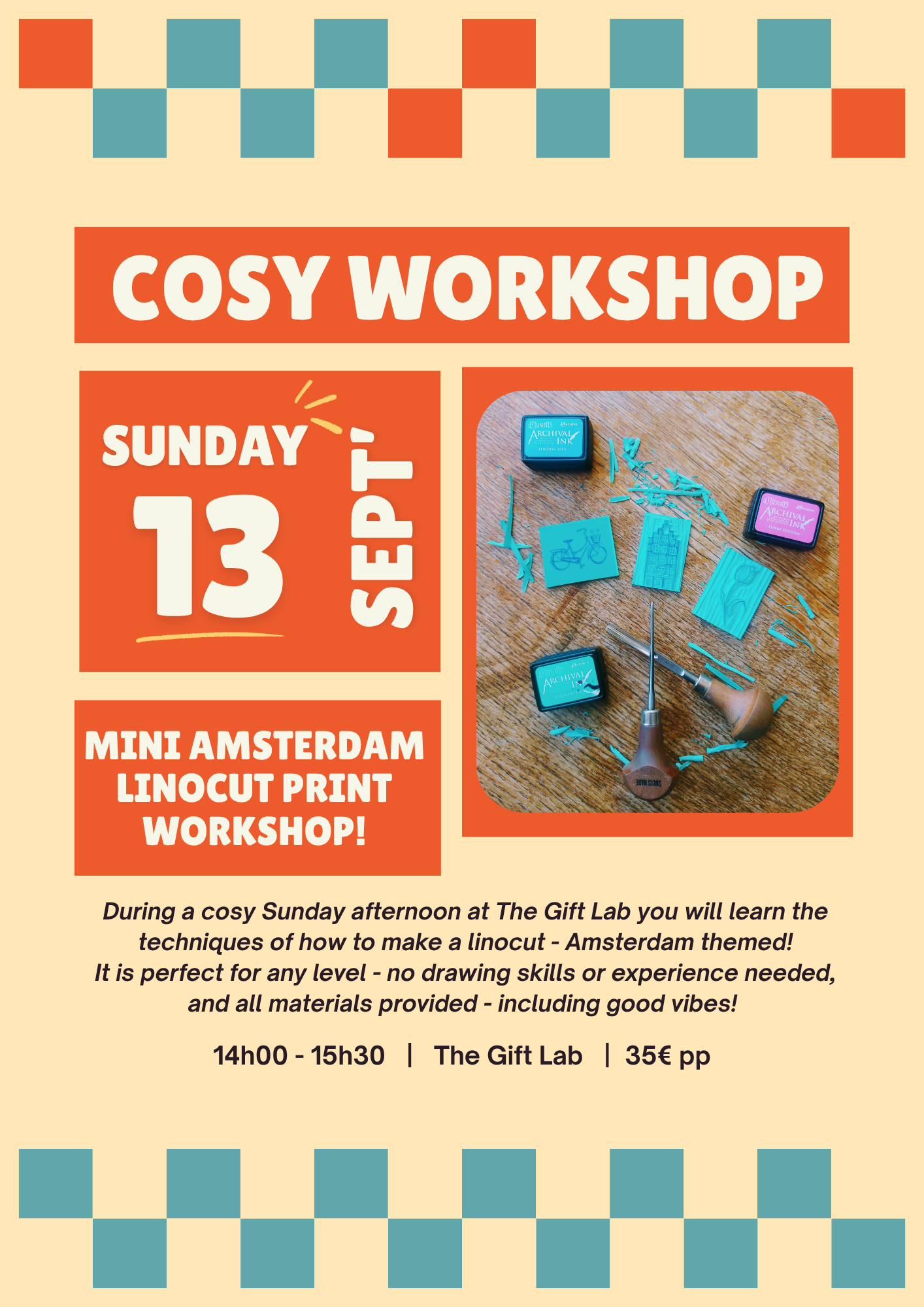 Mini Amsterdam Lino Workshop | The Gift Lab
