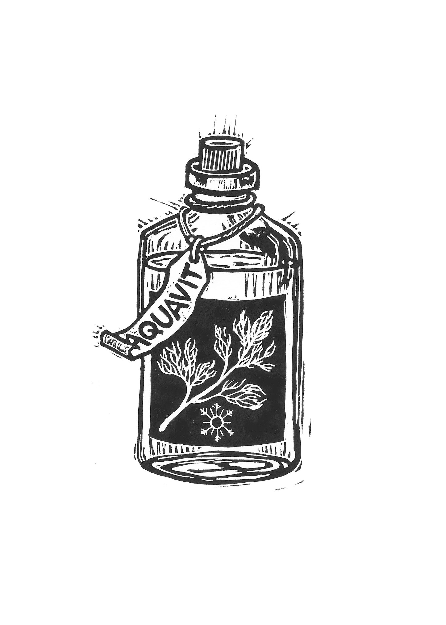 Aquavit Bottle Print